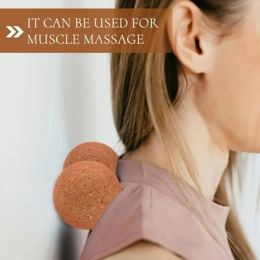 Cork Massage Balls 2-Pack – Trigger Point Release for Back & Shoulders - size and dimensions