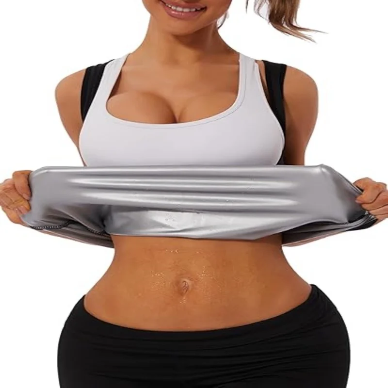 Sauna Suit Tank Top – Women’s Sweat Vest & Compression Workout Top - color options
