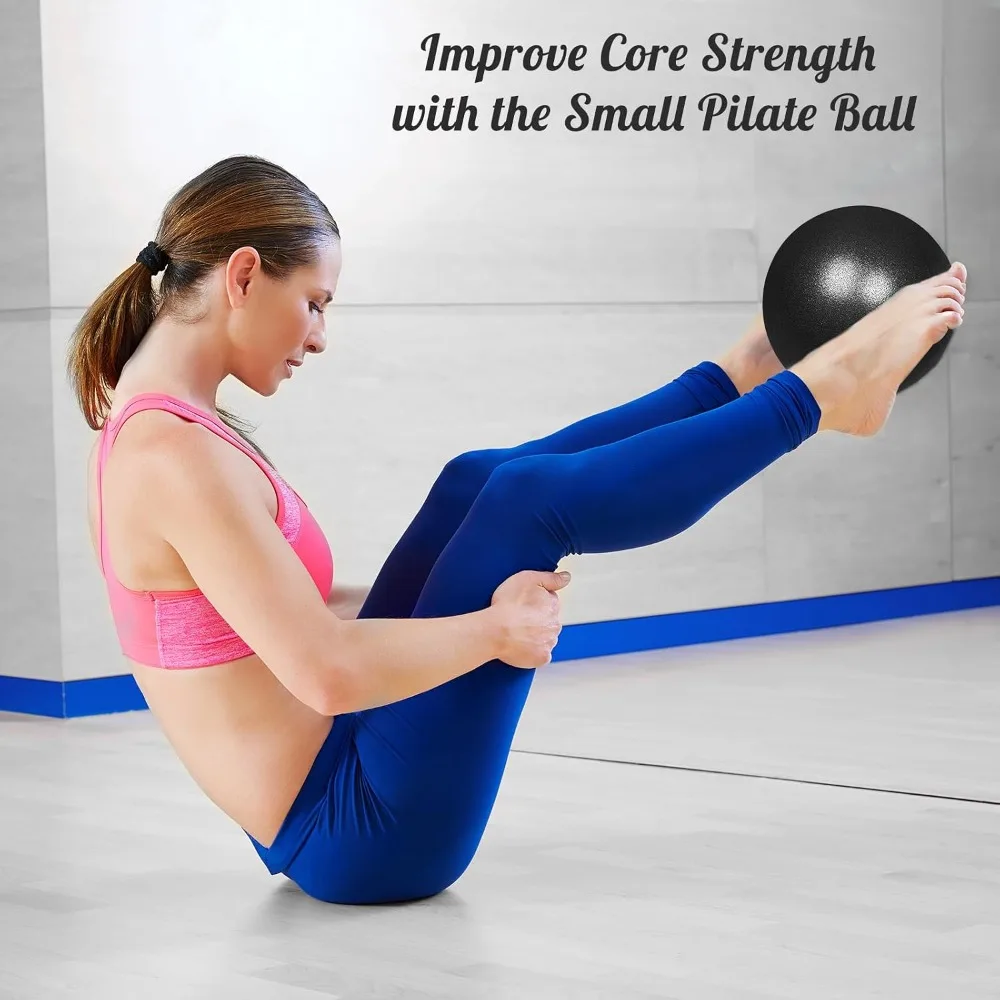 Mini Pilates Ball 9in – Core, Balance & Barre Exercise Ball - in use