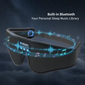 Bluetooth Sleep Mask Headphones - Flat Speakers for Side Sleepers