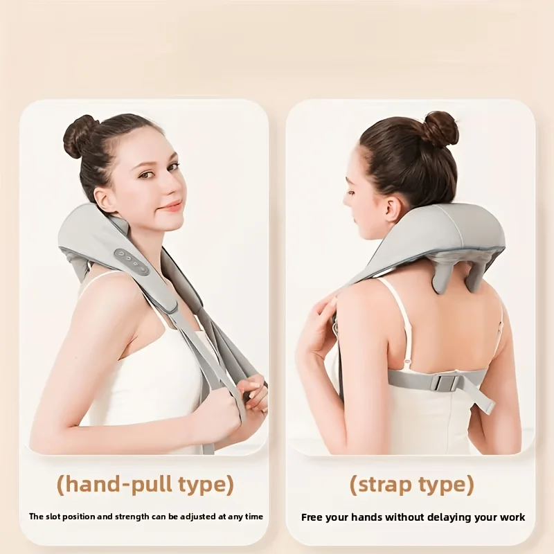 Shiatsu Neck & Shoulder Massager – Cordless, Heated, Kneading - in use