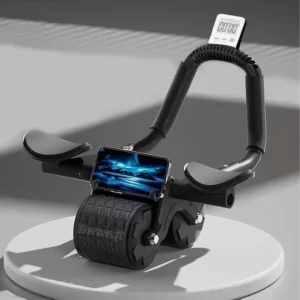 Automatic Rebound Ab Roller Wheel with Knee Mat, Timer & Elbow Support