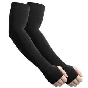 Cooling Arm Sleeves with Thumb Hole – UV Compression Pair