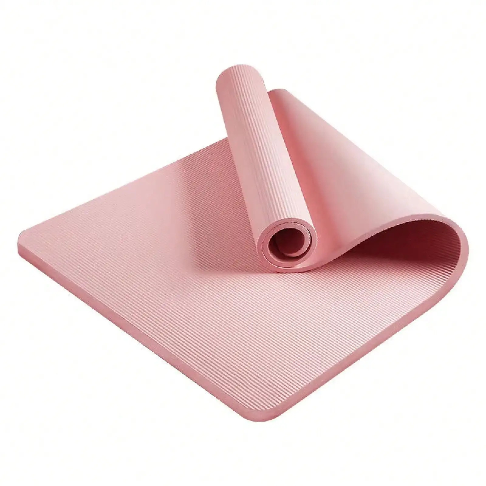 Pink Yoga Mat Set 185x61cm – Non-Slip Thickened Exercise Mat for Yoga, Pilates & Home Workouts - close-up detail