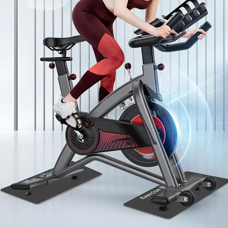 3mm Treadmill & Bike Mat, Set of 2 – Non-Slip Gym Equipment Floor Mats
