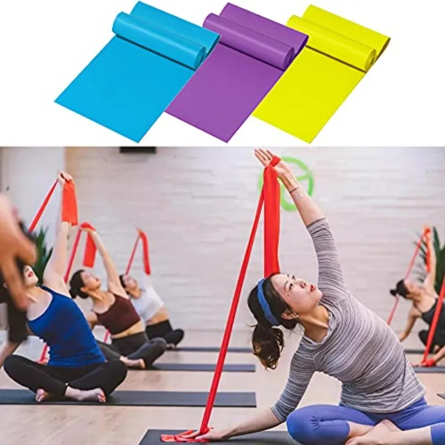 Resistance Band Set – 3 Exercise Bands for Home & Physical Therapy - color options
