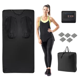 Infrared Sauna Blanket with Sleeves – 90–180°F, 30–90 Min Timer