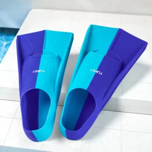 Silicone Swim Training Fins – Short Blade Fins for Kick Technique & Snorkelling