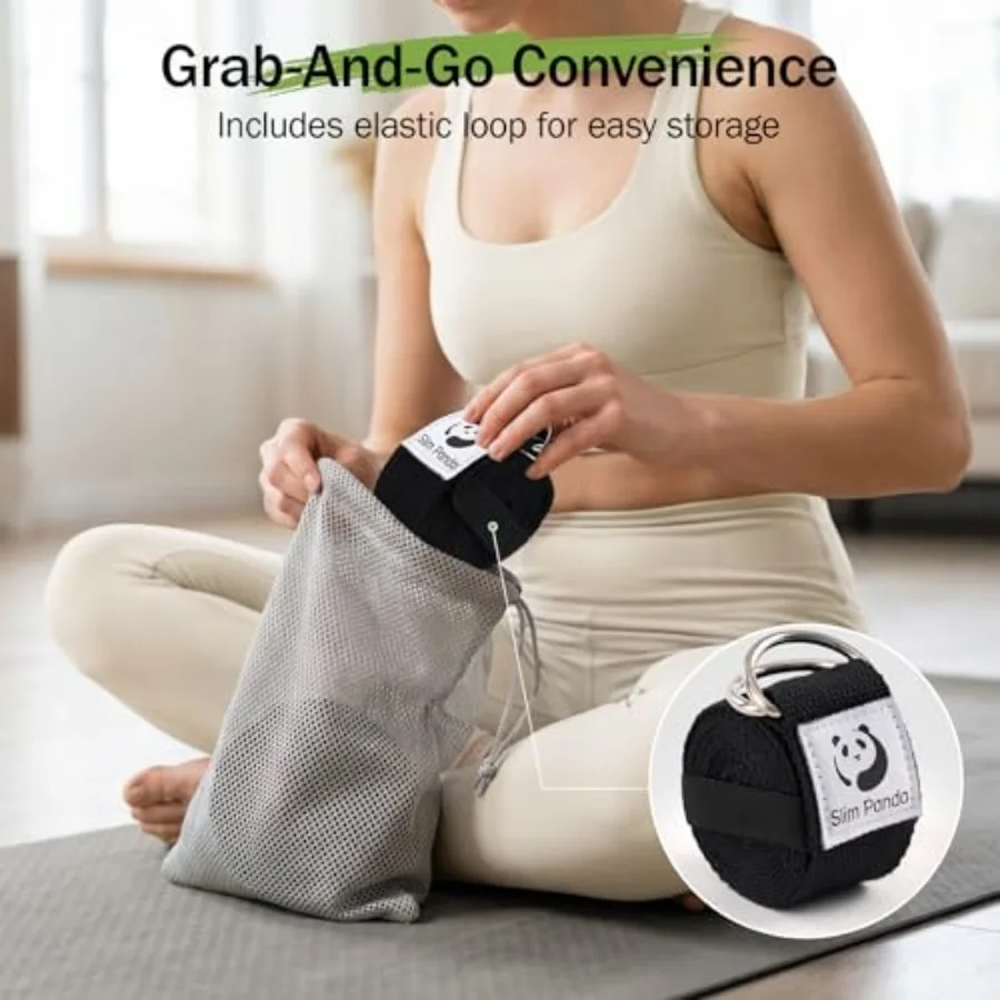 Cotton Yoga Strap – Classic Buckled Stretching Strap - color options